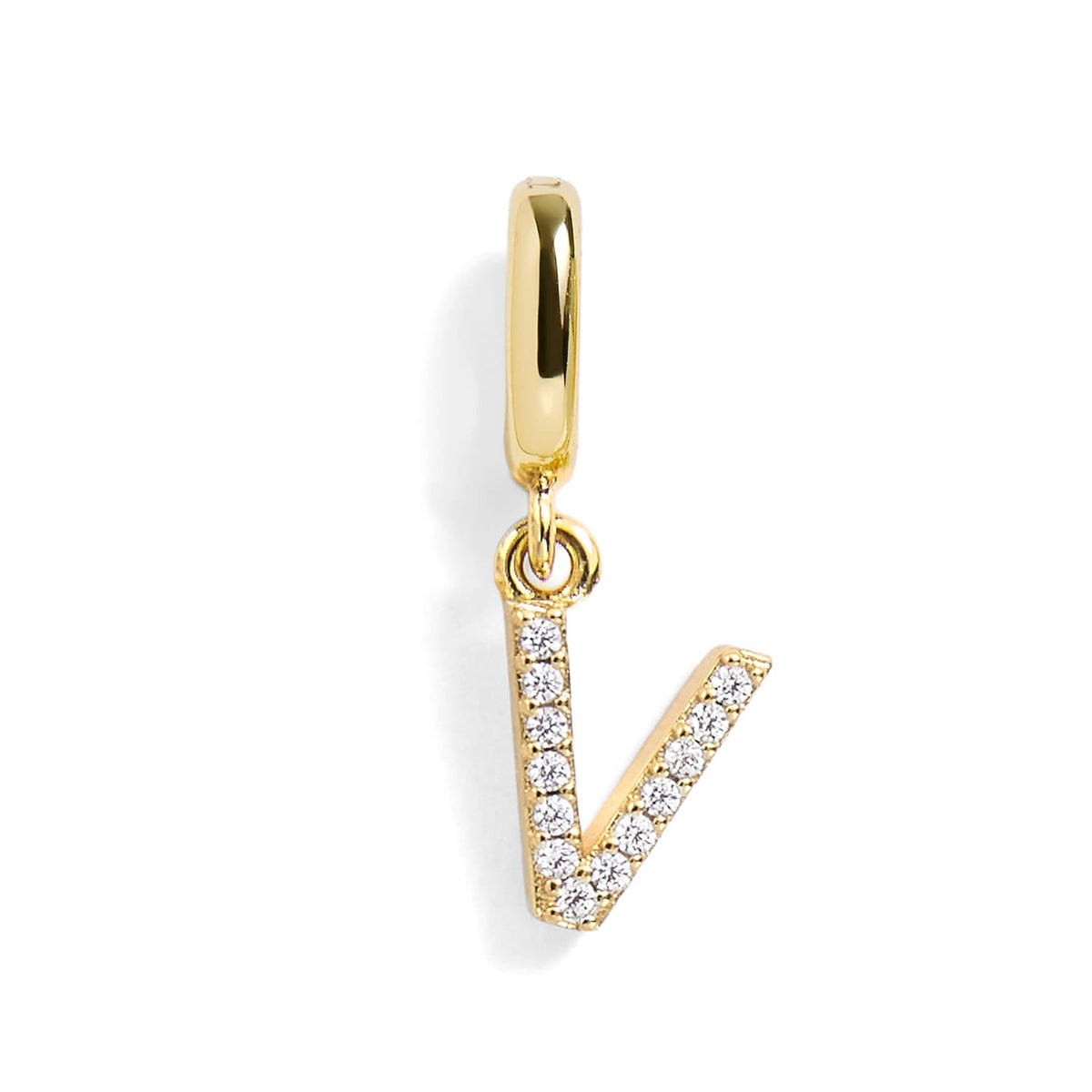 Pavé Letter Charm