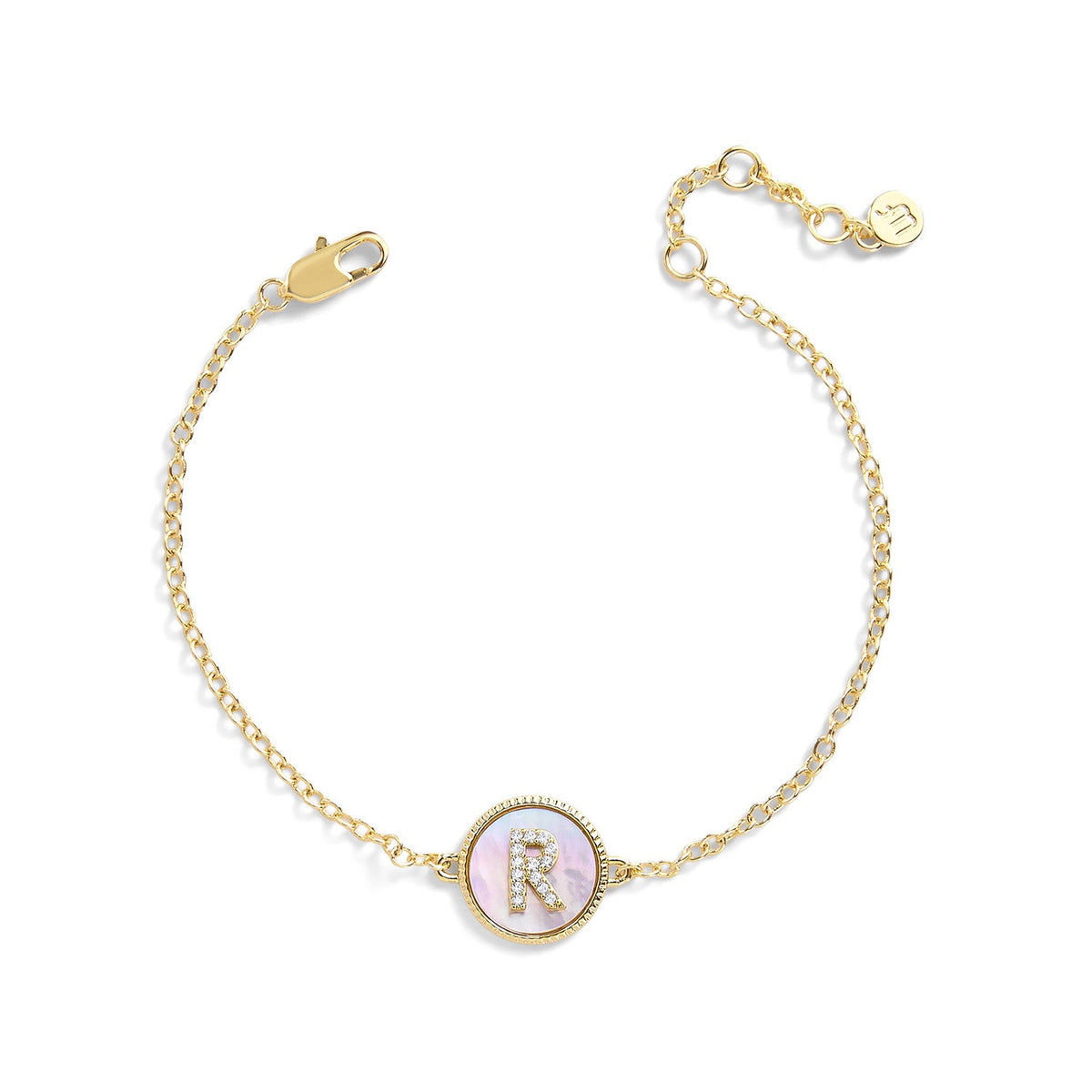 Mother of Pearl Initial Bracelet