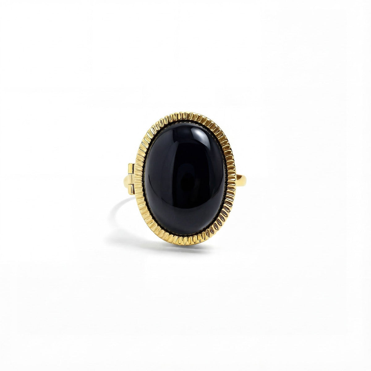 Personalized Semiprecious Locket Ring