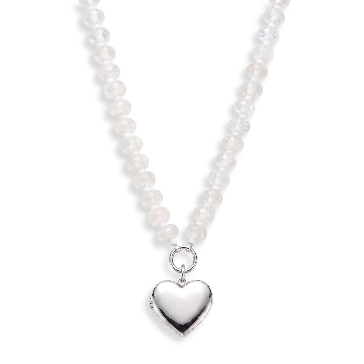 Personalized Semi-Precious Heart Locket Necklace
