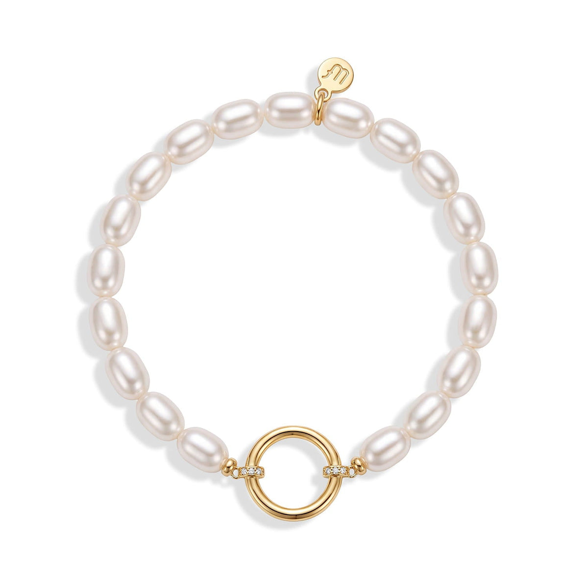 Pearl Charm Keeper Bracelet