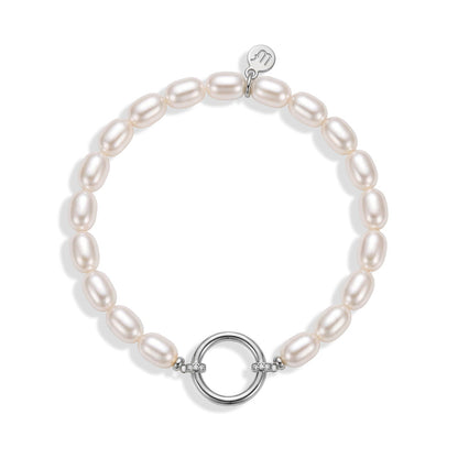 Pearl Charm Keeper Bracelet