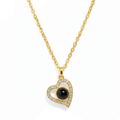 Personalized Vintage Heart Photo Necklace